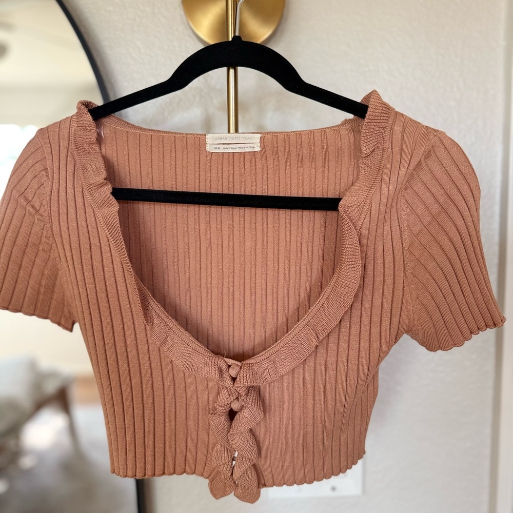 Women's Ribbed Knit Top - pink/nude